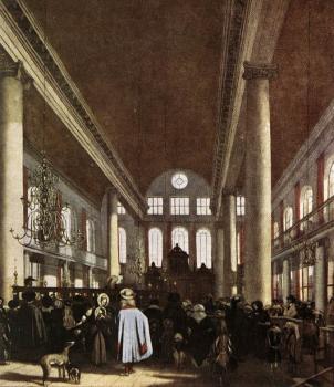 Emanuel De Witte : Interior of the Portuguese Synagogue in Amsterdam
